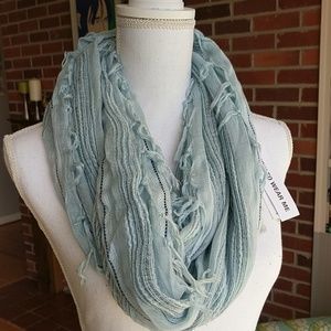 Never worn! Sky blue infinity scarf